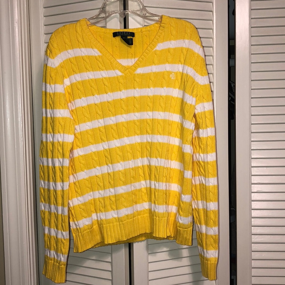 Yellow and White Sweater